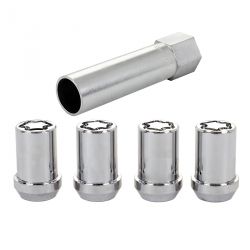 McGard Chrome Tuner Style Locking Lugs: 4 Pack M12 x 1.5