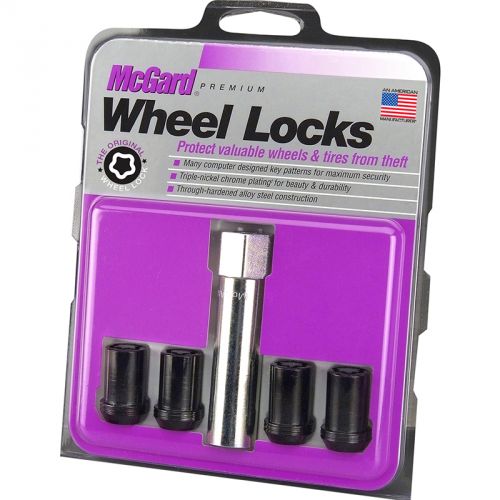 McGard Chrome/Black Tuner Cone Seat Wheel Lock Set: 4 Pack M12 x