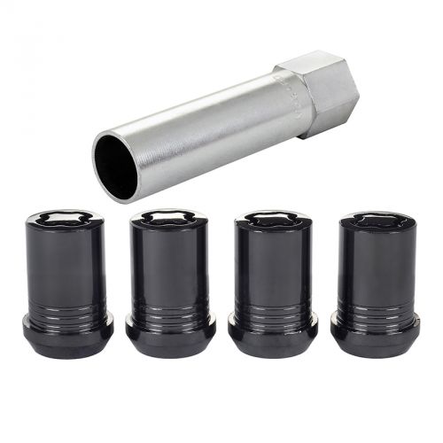McGard Chrome/Black Tuner Cone Seat Wheel Lock Set: 4 Pack M12 x