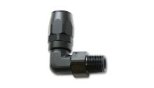 Vibrant Male NPT 90 Degree Hose End Fitting: -8AN Pipe Thread 3/8 NPT