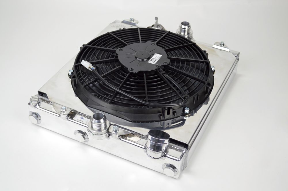 CSF 92-00 Civic Half Size 2 Row Radiator with Spal Fan