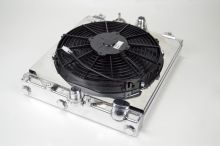 CSF 92-00 Civic Half Size 2 Row Radiator with Spal Fan