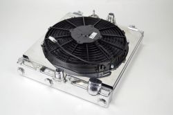 CSF 92-00 Civic Half Size 2 Row Radiator with Spal Fan