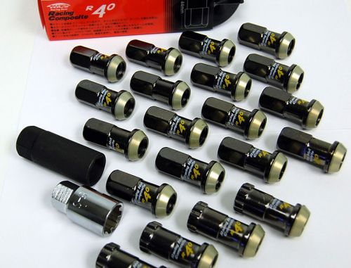 Project Kics Racing Composite R40 Black Chrome Lug Nuts M12 X 1 5 K Series Parts