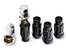 Muteki SR48 Black M12x1.5 Open Ended Wheel Locks: 4 Pack