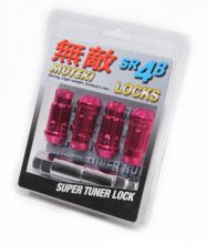 Muteki SR48 Pink M12x1.5 Open Ended Wheel Locks: 4 Pack