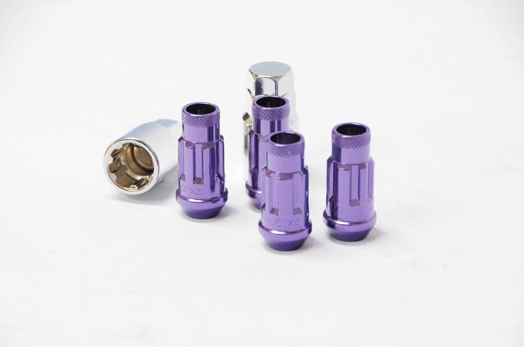 Muteki SR48 Purple M12x1.5 Open Ended Wheel Locks: 4 Pack