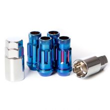 Muteki SR48 Burning Blue M12x1.5 Open Ended Wheel Locks: 4 Pack