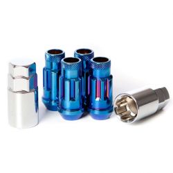 Muteki SR48 Burning Blue M12x1.5 Open Ended Wheel Locks: 4 Pack