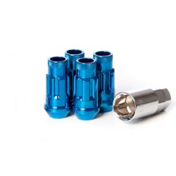 Muteki SR48 Blue M12x1.5 Open Ended Wheel Locks: 4 Pack