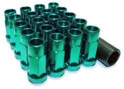 Muteki SR48 Green M12x1.5 Open Ended Lug Nuts: 20 Pack