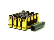 Muteki SR48 Yellow Chrome M12x1.5 Open Ended Lug Nuts: 20 Pack