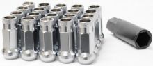 Muteki SR48 Silver M12x1.5 Open Ended Lug Nuts: 20 Pack