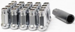 Muteki SR48 Silver M12x1.5 Open Ended Lug Nuts: 20 Pack