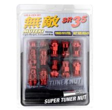 Muteki Red M12x1.5 SR35 Closed End Lug Nuts 20 Pack