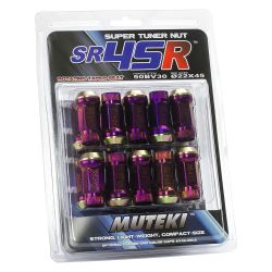 Muteki SR45R Open Ended Lug Nuts 20 Pack: Burned Titan M12 x 1.5
