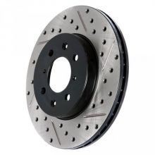 Stoptech 17-21 Civic Si Front Left Drilled and Slotted Brake Rotor