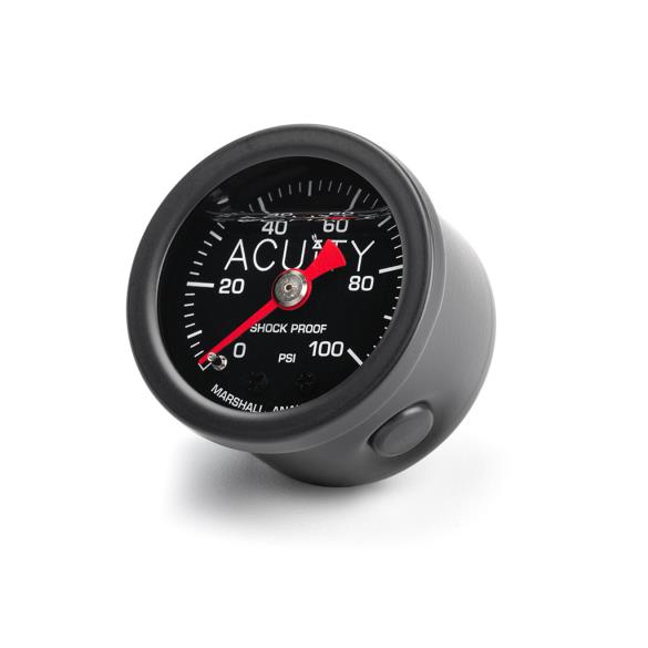 Acuity Black 100 PSI Fuel Pressure Guage