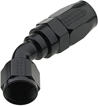 Fragola Black -6AN 45 Degree Pro-Flow Hose End