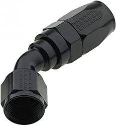 Fragola Black -6AN 45 Degree Pro-Flow Hose End