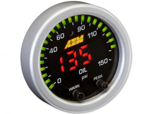 Medidor Electrónico AEM X-Series 30-0301 – Presión De Aceite/combustible 0-100 PSI / 7 BAR – Diámetro 52 Mm