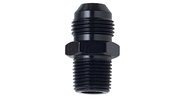 Fragola Black -6AN x 1/2 NPT Straight Adapter