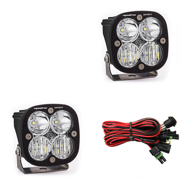 Baja Designs Squadron Sport Driving Combo Clear LED Light Pods
