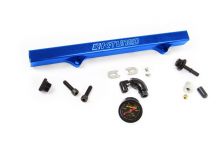 K-Tuned Blue Fuel Rail w/ EFI and AN Fittings, IAA Delete, Center Gauge