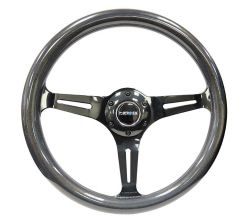 NRG 350mm Chameleon Woodgrain Black Chrome Center Steering Wheel