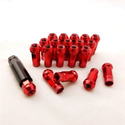 MonsterLug 19mm Hex Red Lug Nuts 20 Pack M14 x 1.5