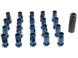 MonsterLug 19mm Hex Blue Lug Nuts 20 Pack M14 x 1.5