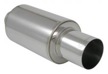 Vibrant Polished 3" Inlet 10" Long TPV Turbo Universal Muffler