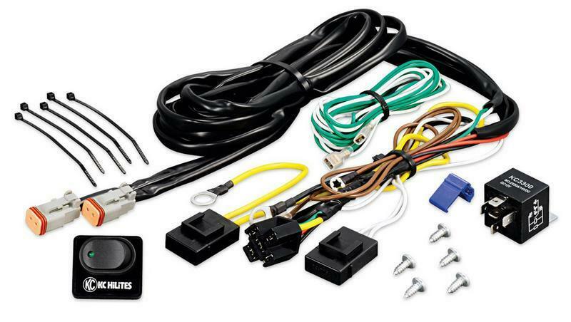 KC HiLiTES Wiring Harness with 40 AMP Relay and Rocker Switch