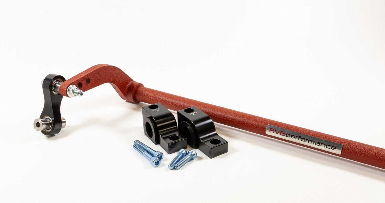 RV6 16-21 Civic Rear Adjustable Chromoly Sway Bar with Billet Endlinks