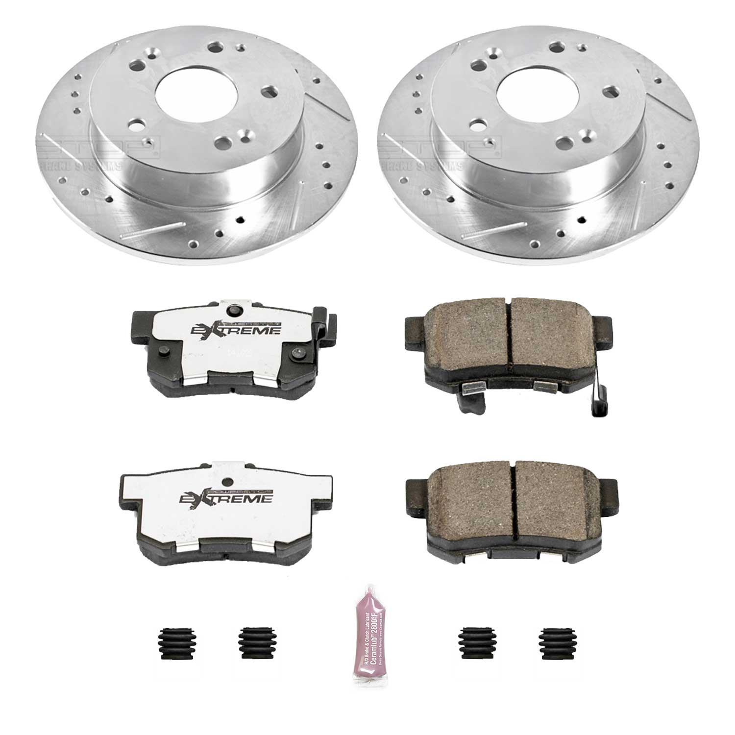 Power Stop 02-06 RSX / 04-05 Civic Si Z26 Street Warrior Rear Brake Kit