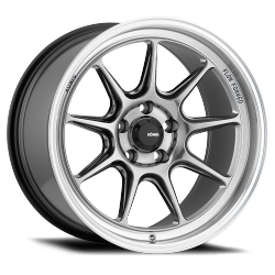 Konig Countergram 15x8 4x100 25mm Offset 73mm Bore Hyper Chrome Machined Lip Wheel