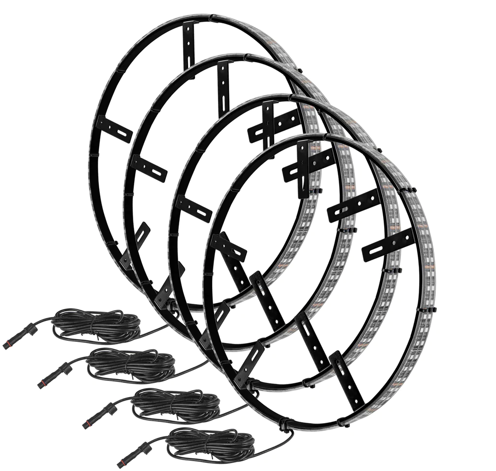 Oracle Lighting White LED Illuminated Double LED Wheel Rings