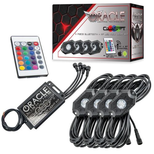 値引きOK！ ほぼ未使用【激安】FANATIC ROCK セット Oracle Lighting 4 Pack RF Underbody Rock Light ColorSHIFT