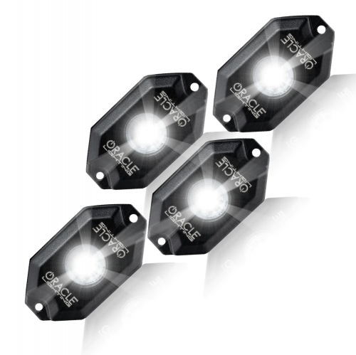 Oracle Lighting 4 Pack White Underbody Wheel Well Rock Light Kit