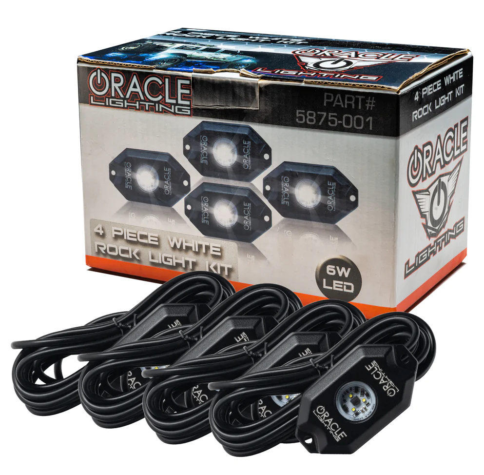 Oracle Lighting 4 Pack White Underbody Wheel Well Rock Light Kit