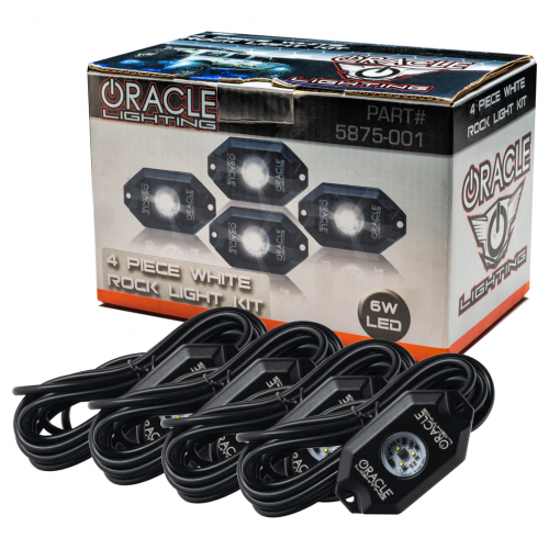 CRS LEDリングライト 取り付けキット Oracle Lighting 4 Pack White Underbody Wheel Well Rock Light Kit
