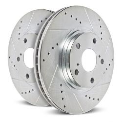 Power Stop 17-21 Civic Si Evolution Drilled and Slotted Rear Rotors