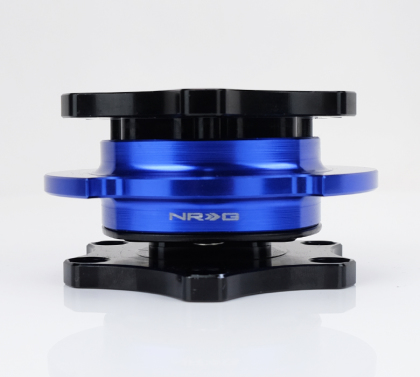 NRG Black with Blue Ring SFI Key Way Type Quick Release