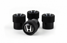Honda Black H Logo Valve Stem Caps