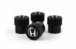 Honda Black H Logo Valve Stem Caps