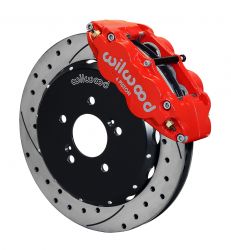 Wilwood 00-09 S2000 Red Narrow Superlite 6R Drilled and Slotted Rotors Front Brake Kit