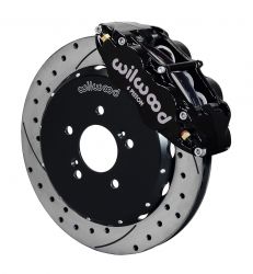 Wilwood 00-09 S2000 Black Narrow Superlite 6R Drilled and Slotted Rotors Front Brake Kit