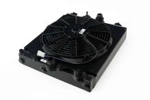 CSF Black 92-00 Civic Half Radiator with 12inch SPAL Fan and Shroud