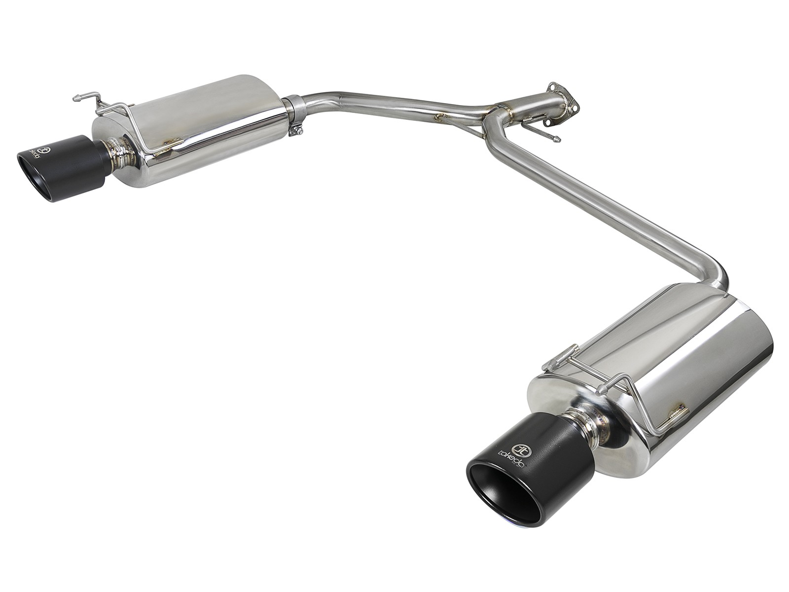 Takeda 13-17 Accord Sedan Sport 2.4L Axle-Back Exhaust System with Black Tips