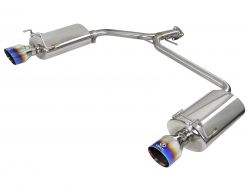 Takeda 13-17 Accord Sedan Sport 2.4L Axle-Back Exhaust System with Blue Flame Tips